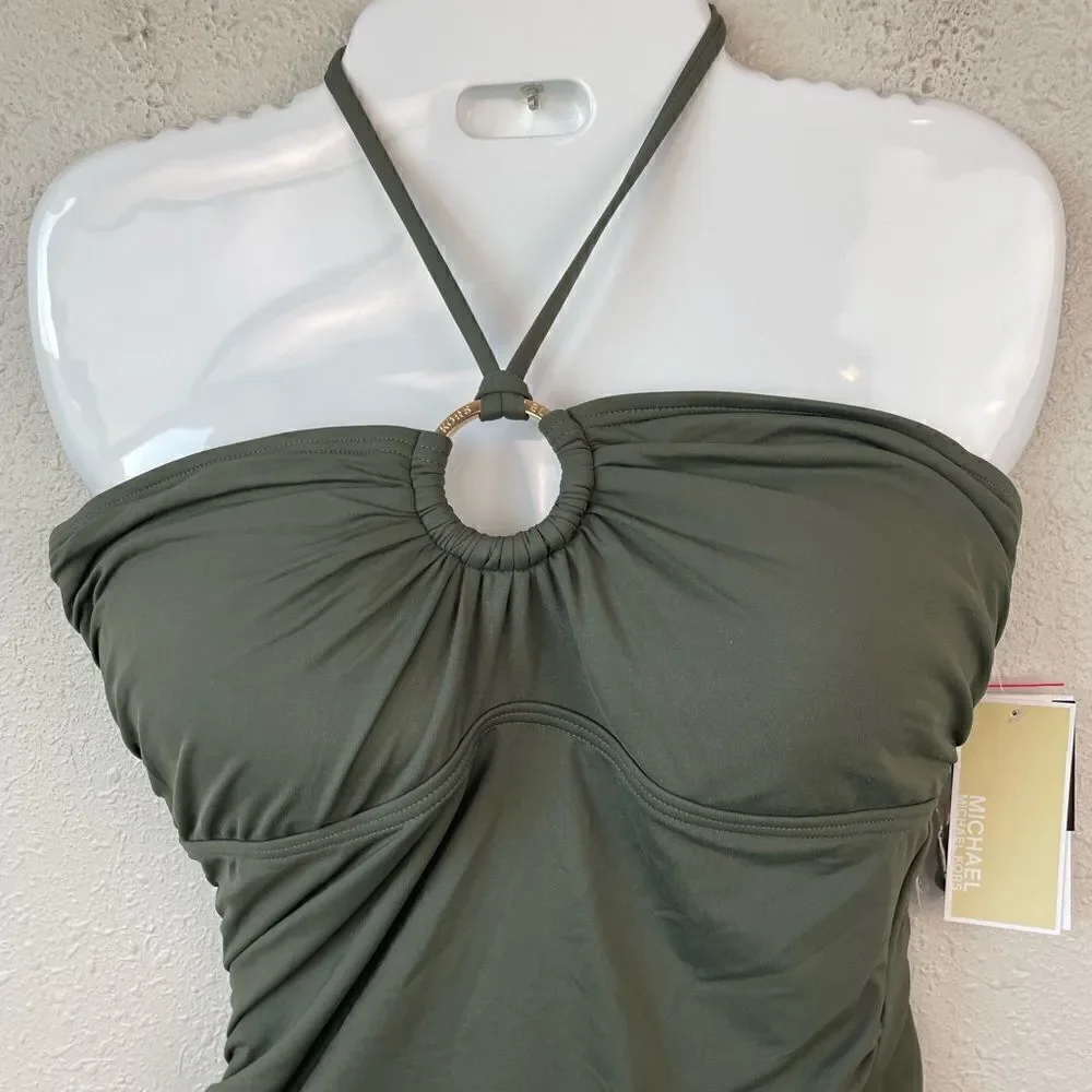 NWT MICHAEL Kors Ivy Tankini Top and Matching Black Ivy Bottoms Multiple Sizes